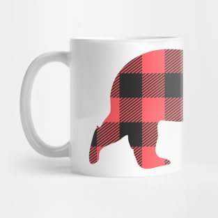 Red Gay Bear Buffalo Plaid Check Bear | BearlyBrand Mug